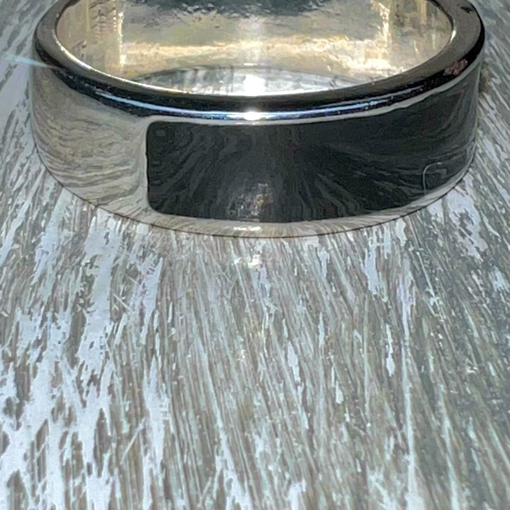 Black jade sterling silver 925 stamped ring wedding anniversary engagement - Picture 5 of 8